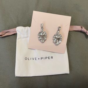 Talula Drops, Olive and Piper, Silver / Clear